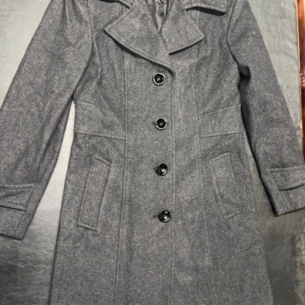 G C COLLECTION by GALLERY Womens Winter Coat Jacket Button Up Gray Size S (GS36)